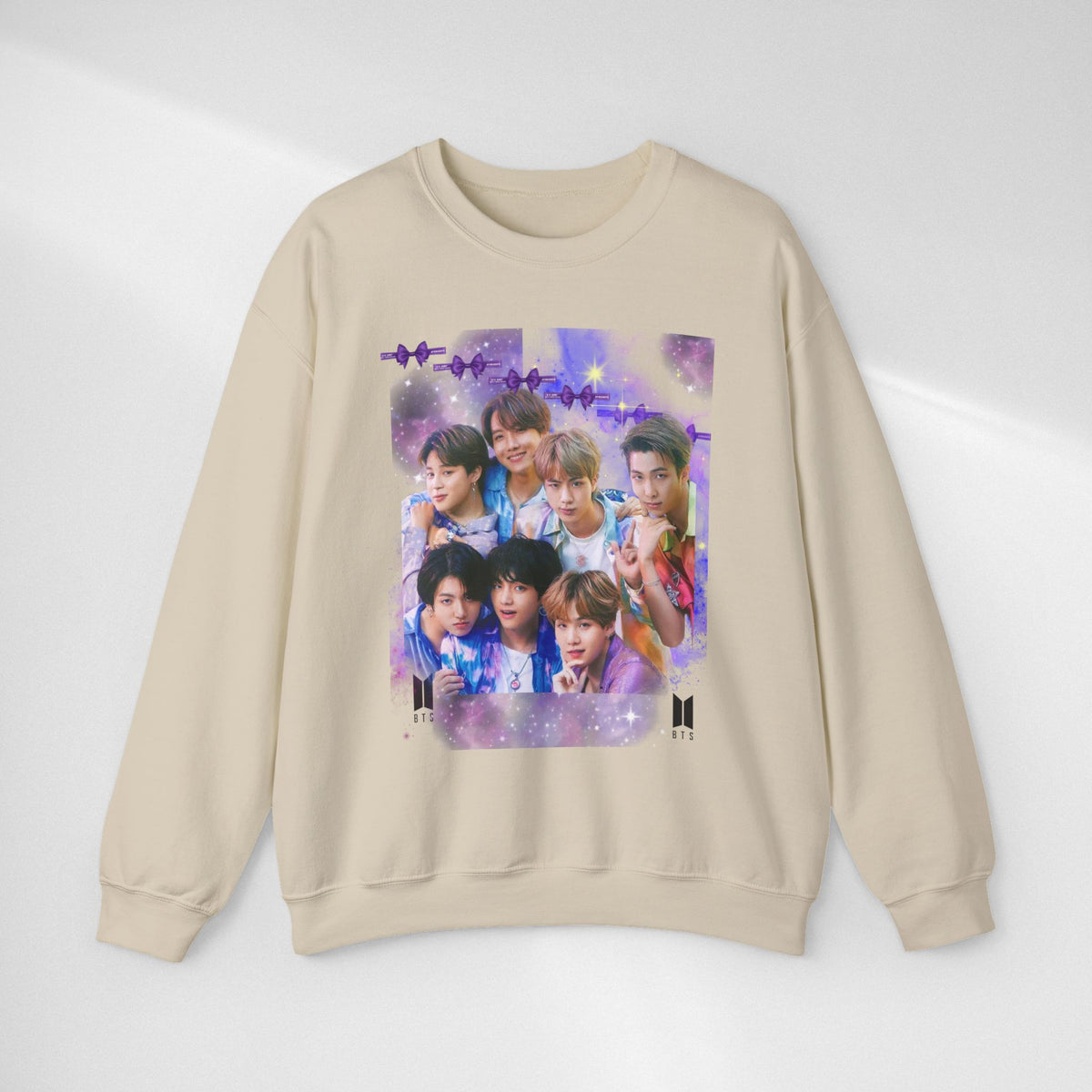 BTS Group Photo Crewneck Sweatshirt — Purple Star Aesthetic