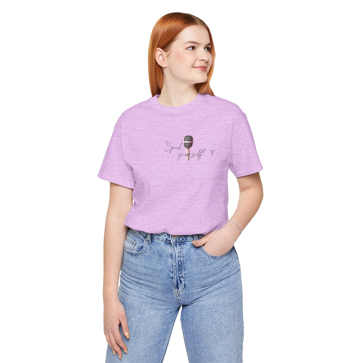 Microphone Graphic Tee — "Speak Your Truth" Short Sleeve T-Shirt