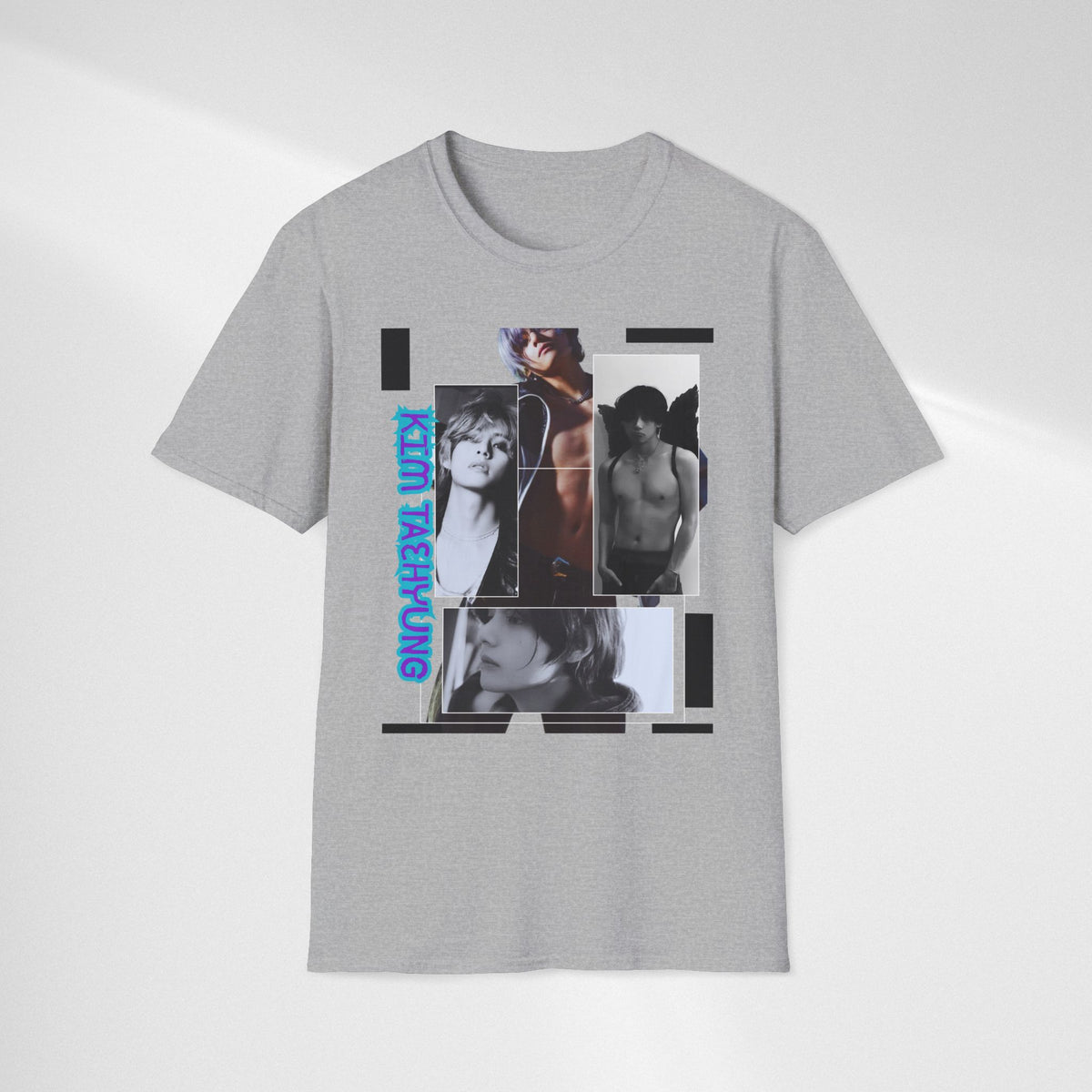 V Photo Collage Tee — Retro K-Pop Inspired Graphic T-Shirt