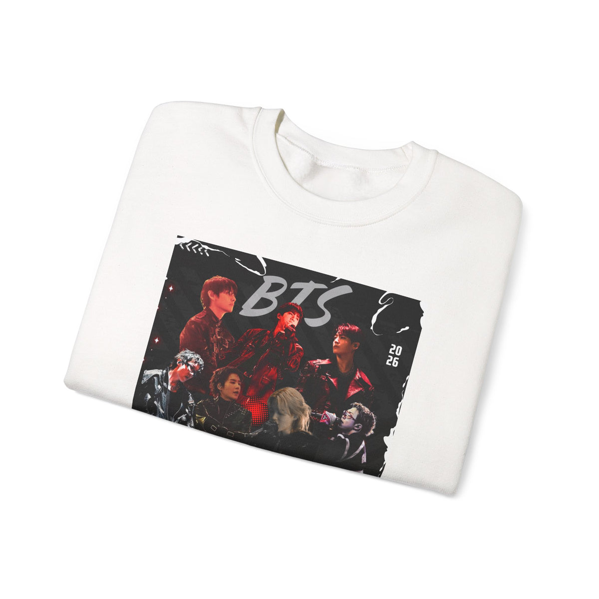 K-Pop Graphic Crewneck Sweatshirt — BTS Aesthetic Fan Design
