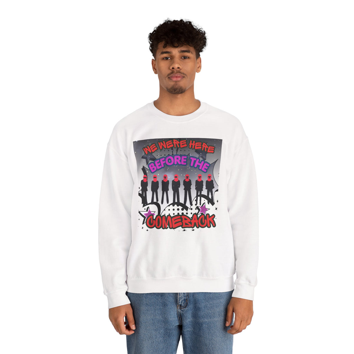 Crewneck Sweatshirt — BTS  the Comeback” Retro Pop Graphic