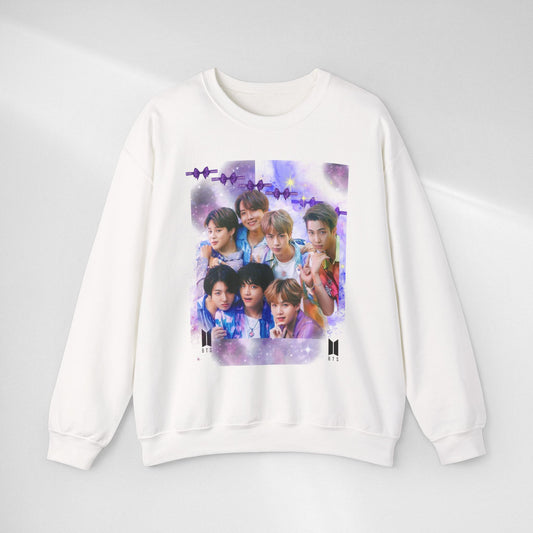 BTS Group Photo Crewneck Sweatshirt — Purple Star Aesthetic
