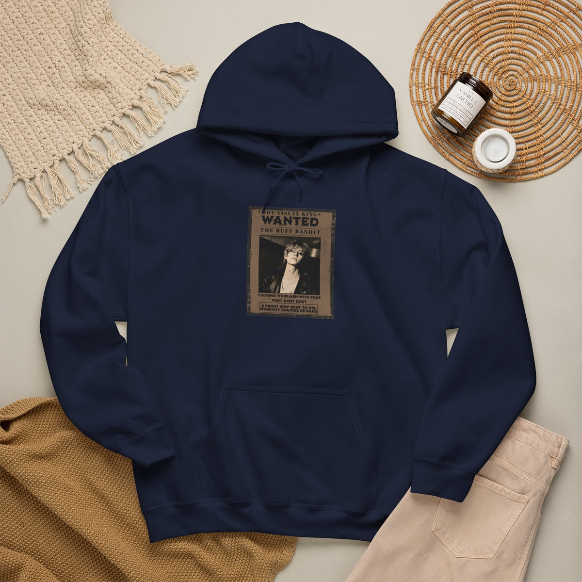 Vintage 'WANTED' Poster Hoodie — Retro V Design