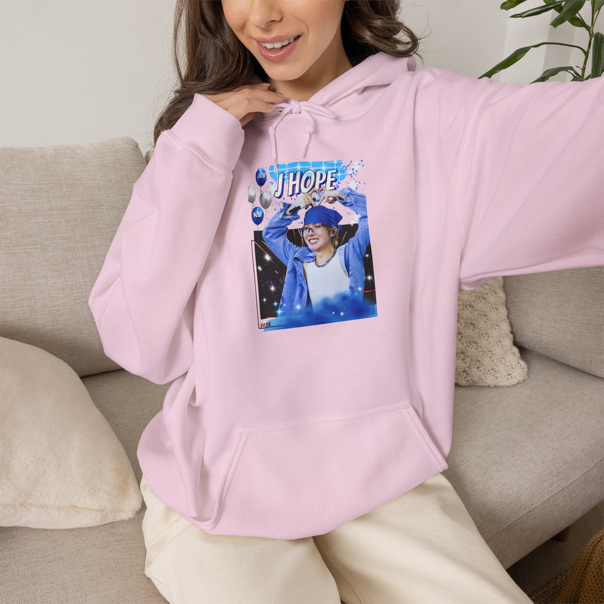 J-Hope 94 Blue Graphic Hoodie