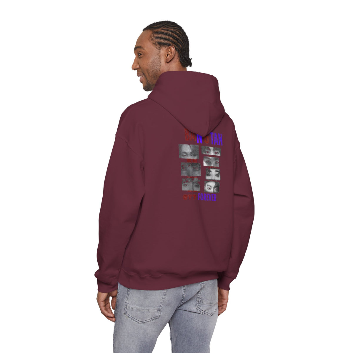 Bangtan Photocollage Hoodie — BTS Eyes Forever Fan Sweatshirt