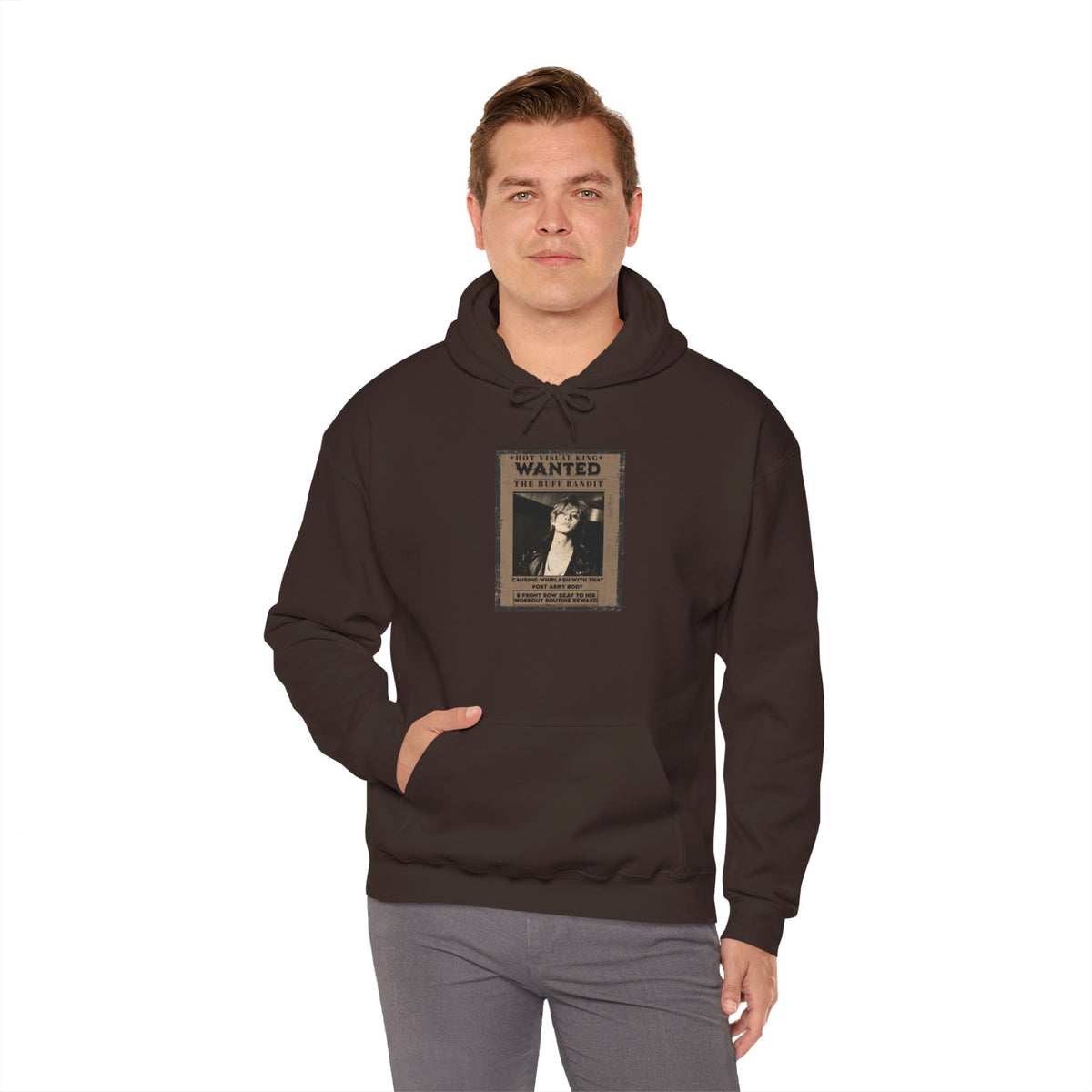 Vintage 'WANTED' Poster Hoodie — Retro V Design