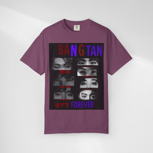 Bangtan Eyes Graphic T-Shirt — BTS-Inspired Fan Tee ("Bangtan Ot7 Forever")