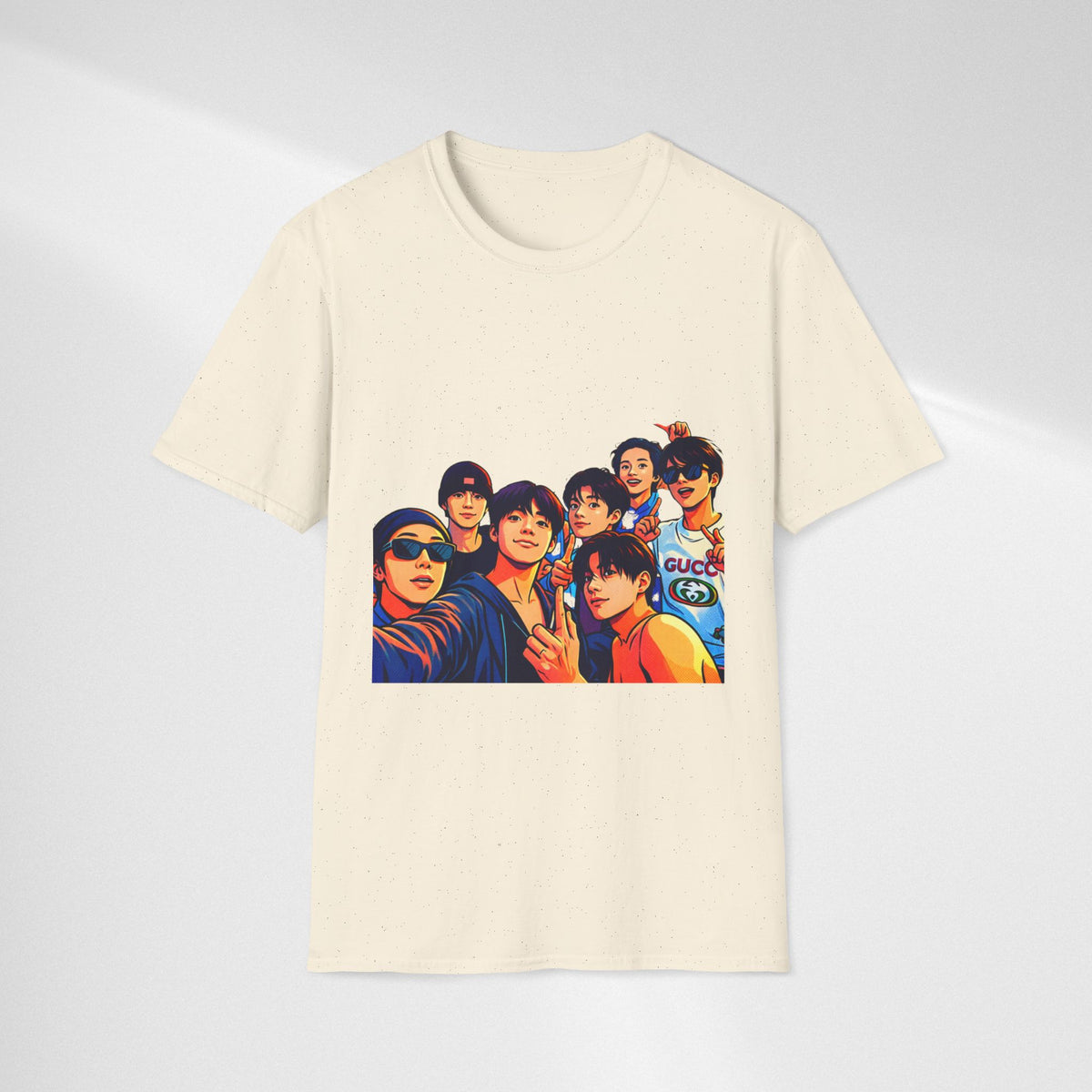 BTS K-Pop Group Photo T-Shirt — Colorful Band Portrait Tee