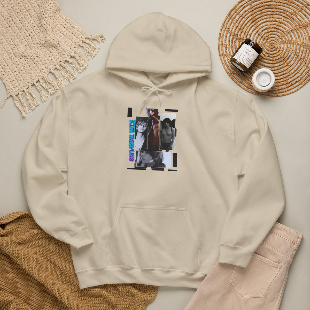 Graphic Hoodie — Photo Collage Streetwear "KIM TAEHYUNG"