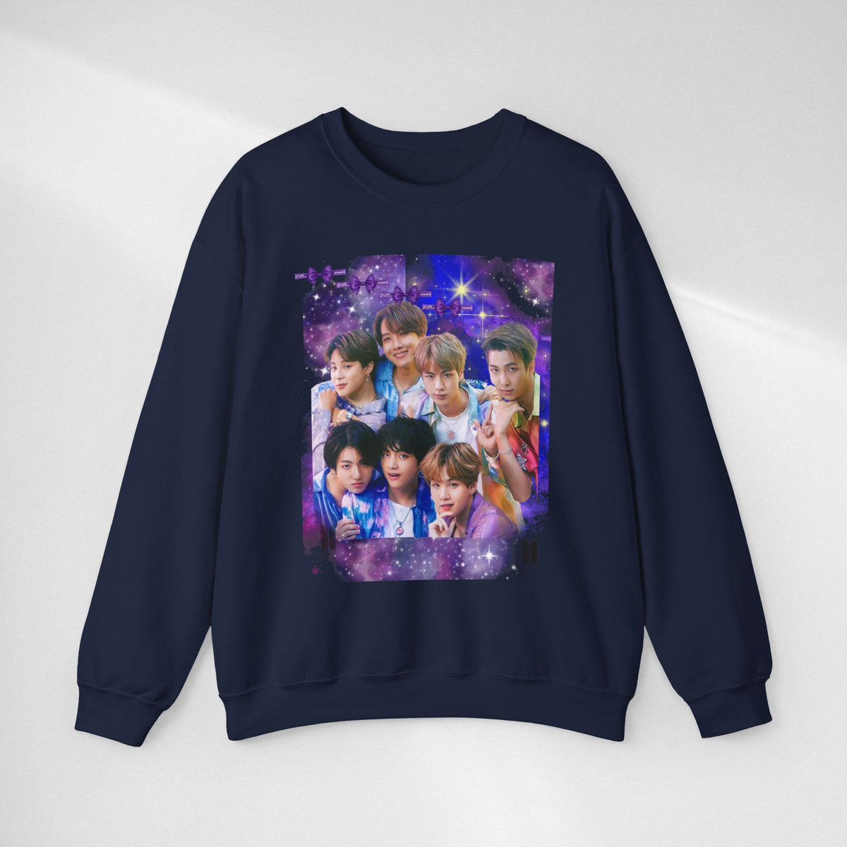 BTS Group Photo Crewneck Sweatshirt — Purple Star Aesthetic