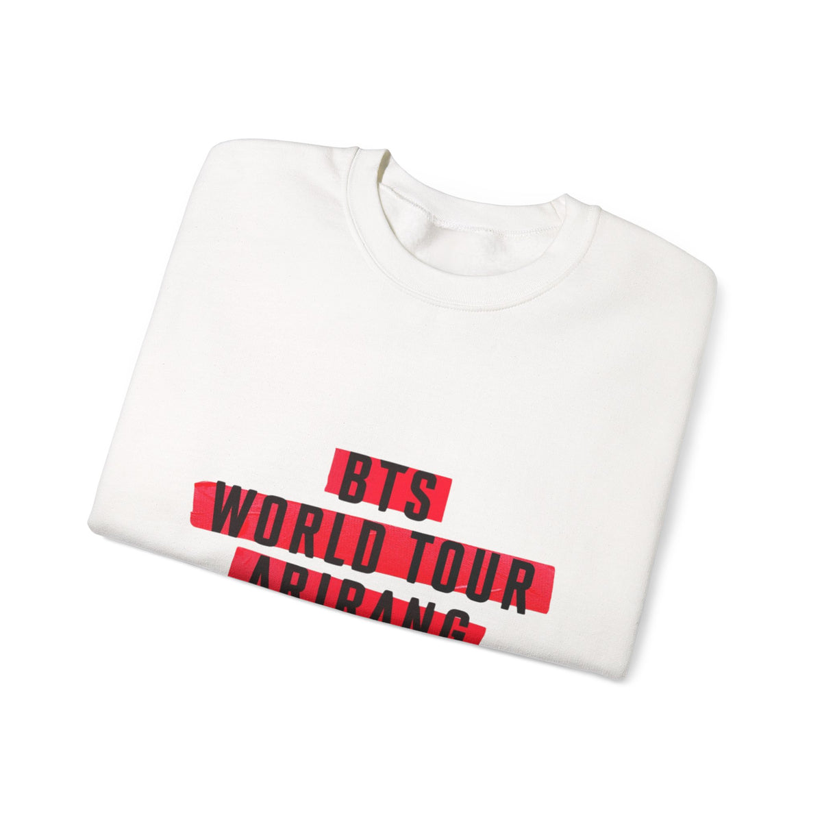 BTS ARMY Crewneck Sweatshirt — “BTS World Tour Arirang” Front & “Army Forever Bangtan Forever” Back