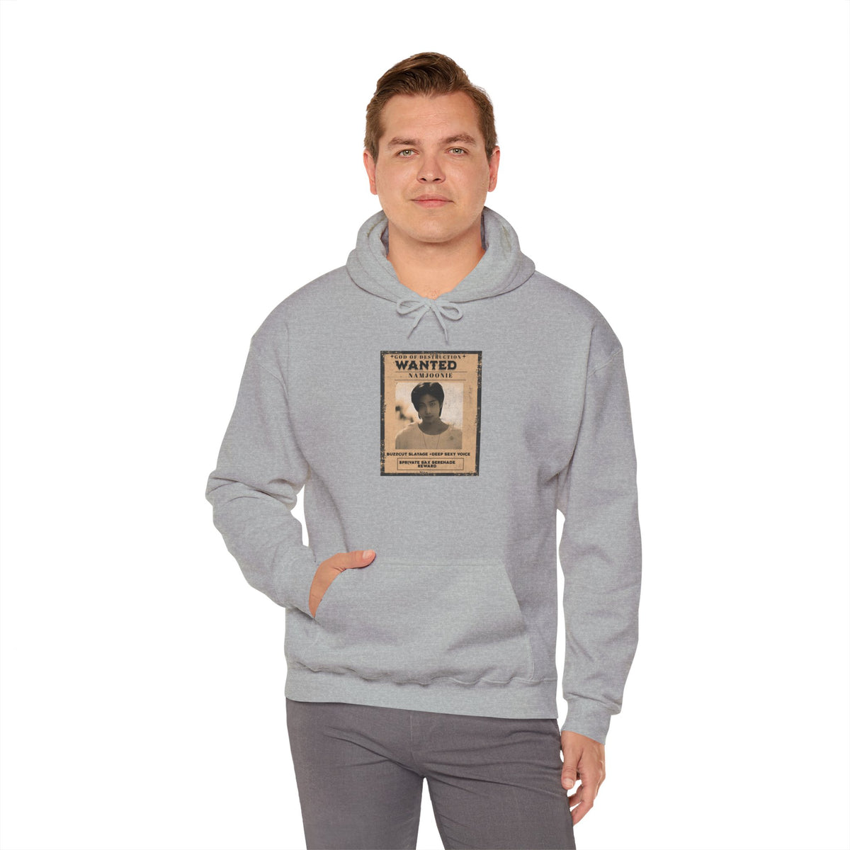 Wanted Namjoon Poster Hoodie — Vintage Photograph Graphic Sweatshirt
