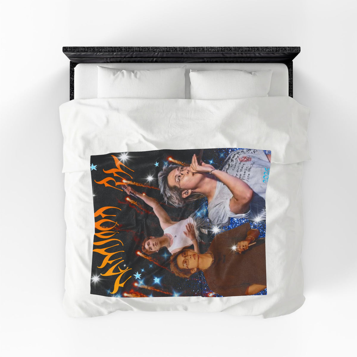 RM Concert Velveteen Plush Blanket — Fan Photo Collage Design