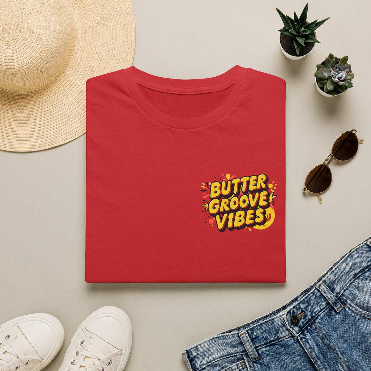 T-Shirt — "Butter Groove Vibes" Retro Graphic Tee