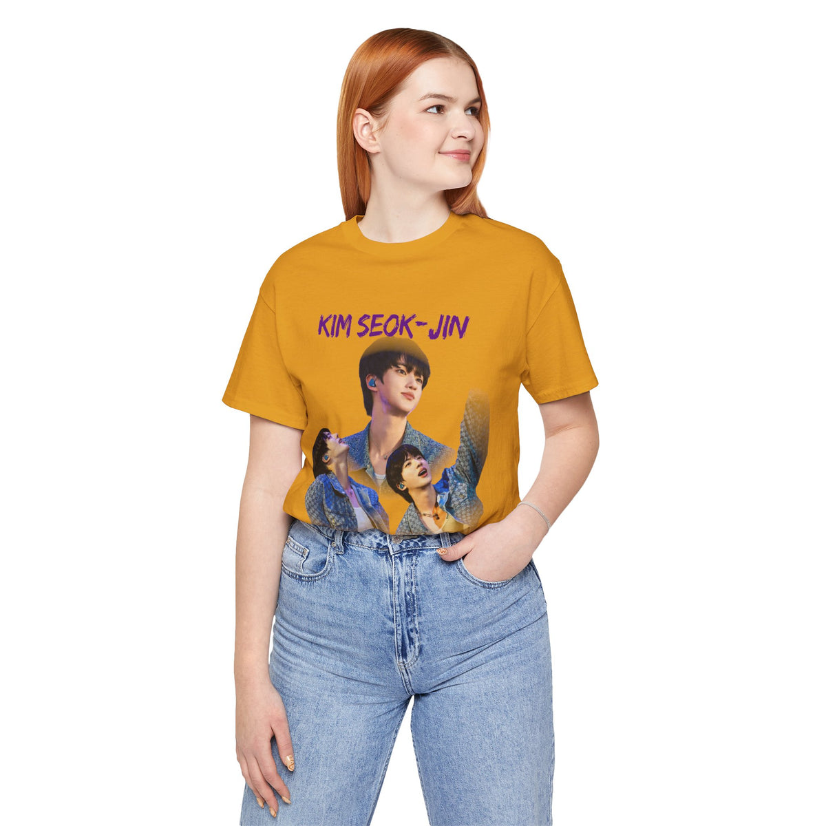 Jin (Kim Seok-jin) Fan Tee — K‑Pop BTS Portrait Graphic T‑Shirt