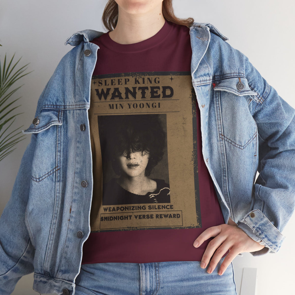 Suga Wanted Poster T-Shirt — "Sleep King Wanted" Vintage Horror Graphic Tee