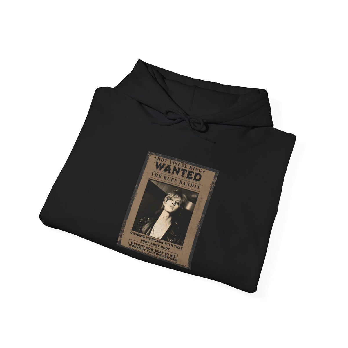Vintage 'WANTED' Poster Hoodie — Retro V Design