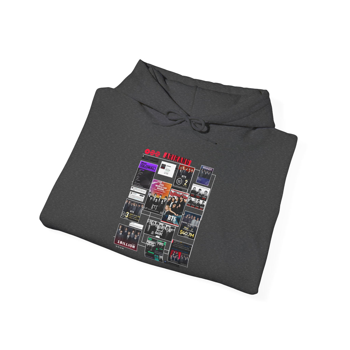 BTS Collage Hoodie — Retro Music Posters Graphic Sweatshirt