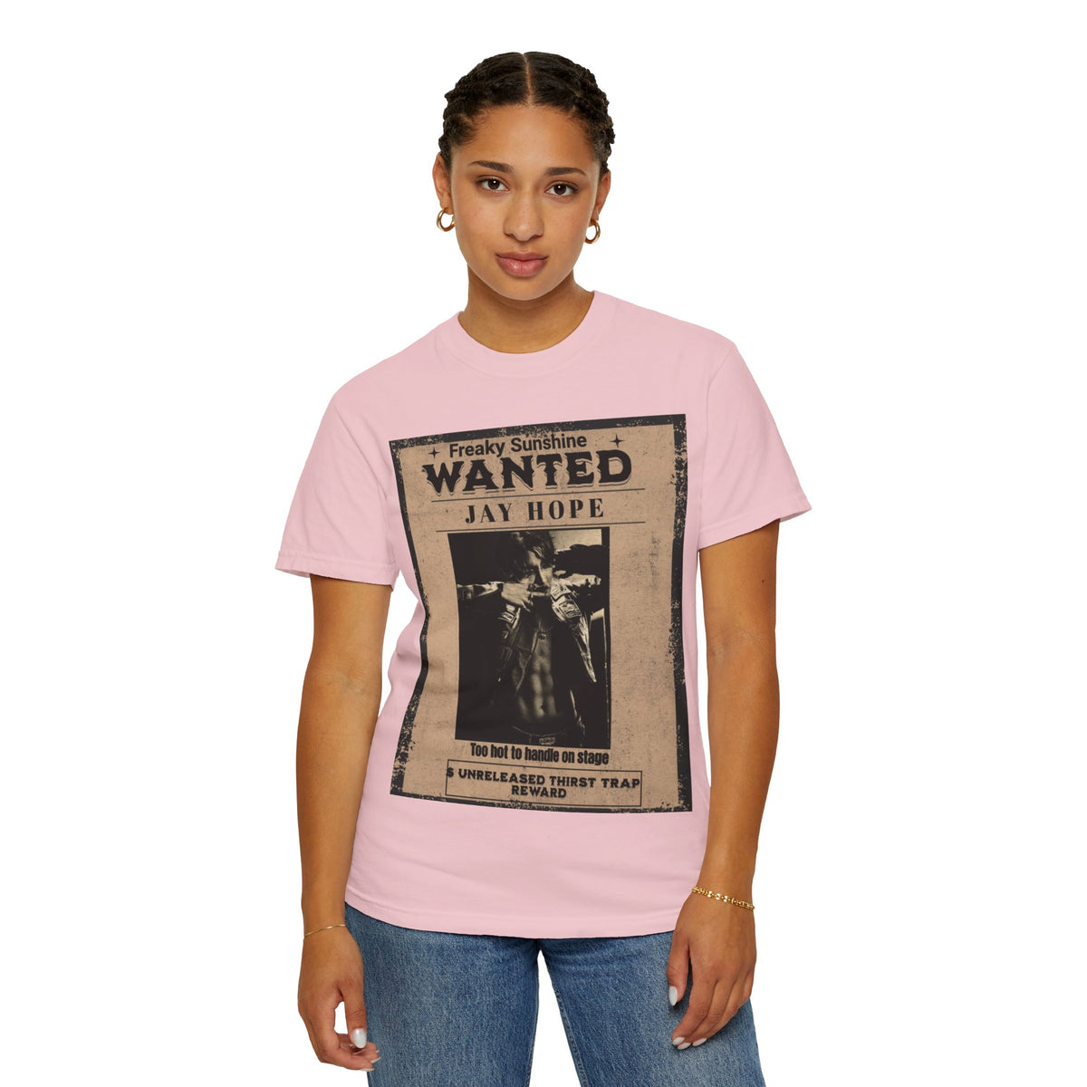 Wanted Poster Graphic T-Shirt — "Freaky Sunshine: Jay Hope" Vintage Style