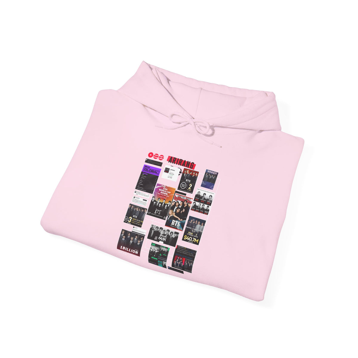 BTS Collage Hoodie — Retro Music Posters Graphic Sweatshirt