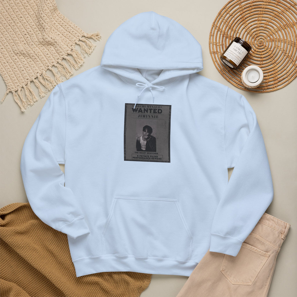 Jimmie Hoodie — "WANTED: Amnesie" Vintage Poster Graphic Hoodie