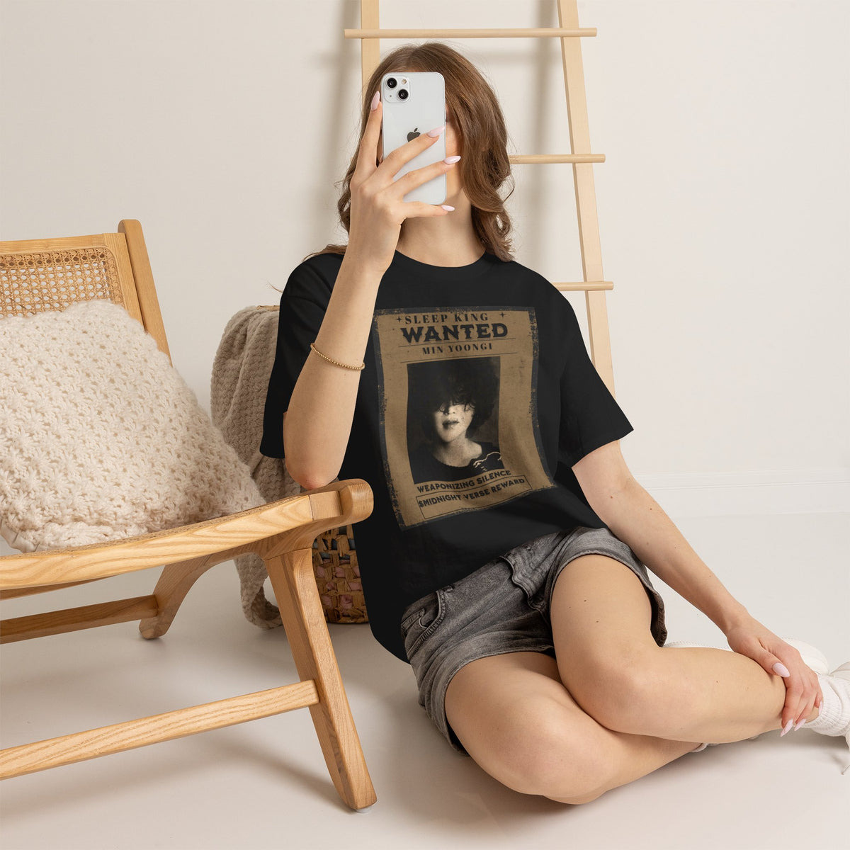 Suga Wanted Poster T-Shirt — "Sleep King Wanted" Vintage Horror Graphic Tee
