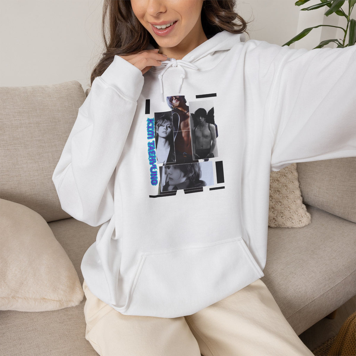 Graphic Hoodie — Photo Collage Streetwear "KIM TAEHYUNG"