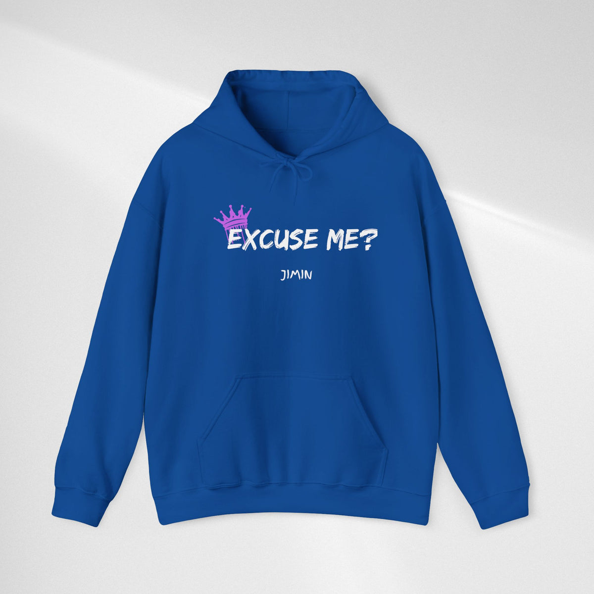 Excuse Me? Jimin Hoodie - K-Pop Fan Pullover with Crown Graphic
