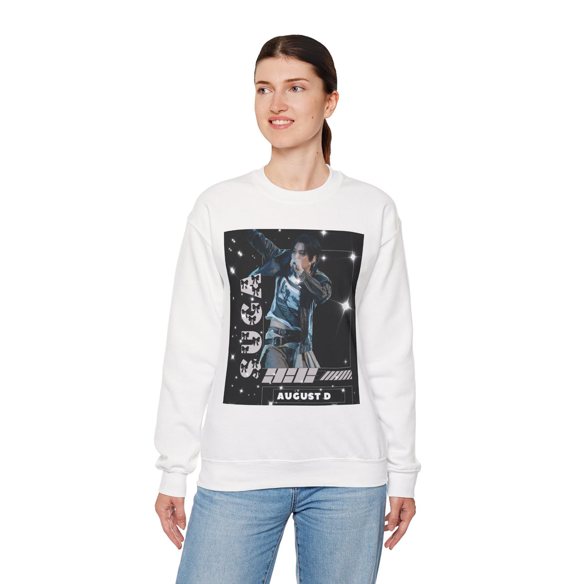 Graphic Crewneck Sweatshirt — "SUGA 93" Music Fan Design