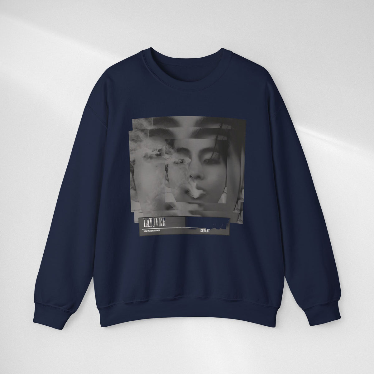 Graphic Crewneck Sweatshirt – Moody Collage Face Design