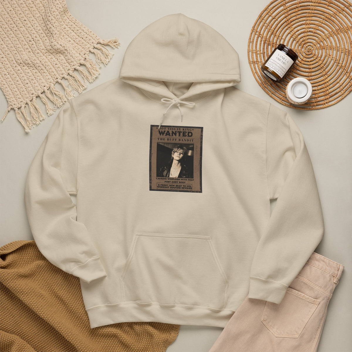 Vintage 'WANTED' Poster Hoodie — Retro V Design