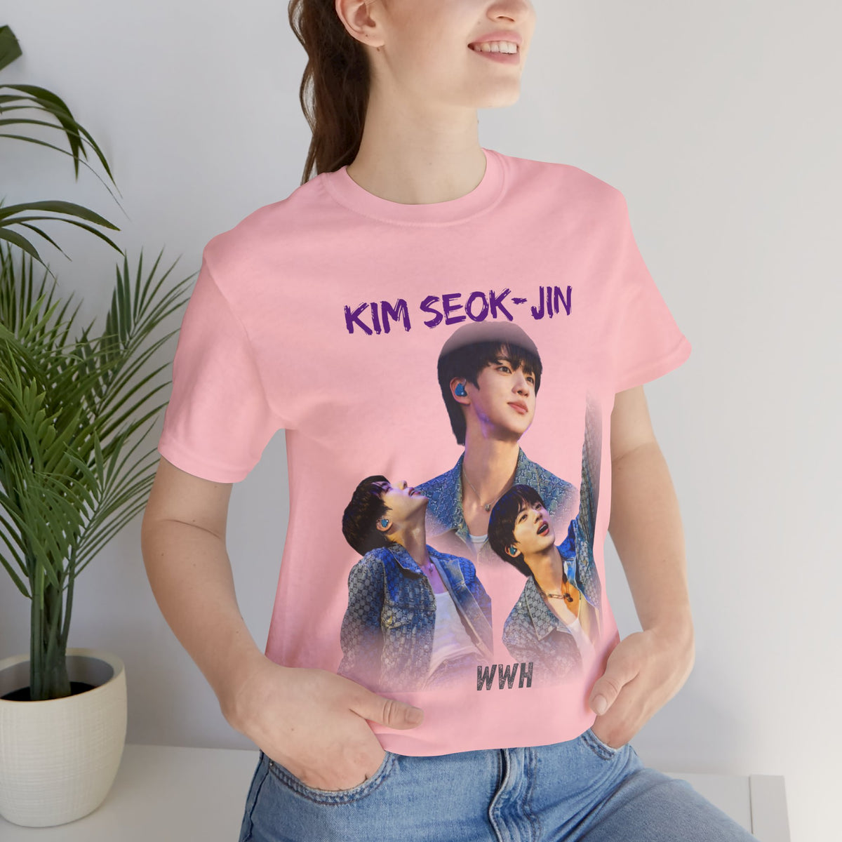 Jin (Kim Seok-jin) Fan Tee — K‑Pop BTS Portrait Graphic T‑Shirt