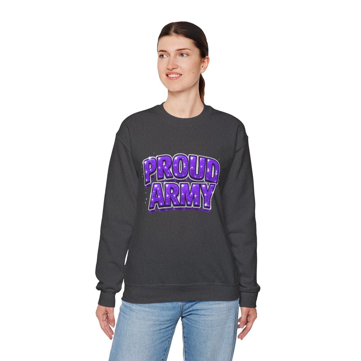 Proud Army Crewneck Sweatshirt — Support Pullover