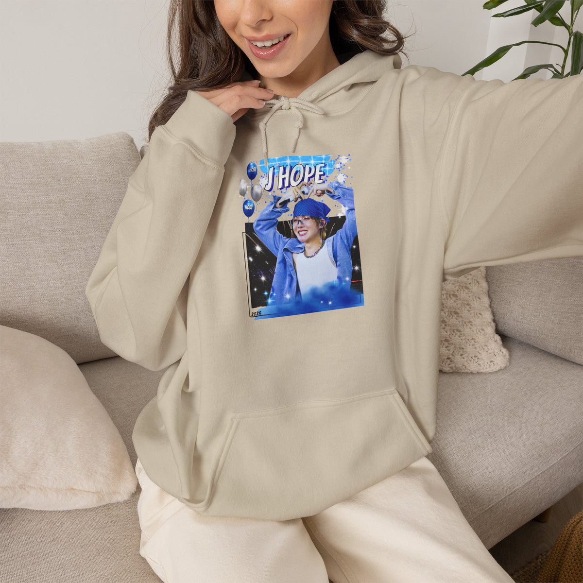 J-Hope 94 Blue Graphic Hoodie