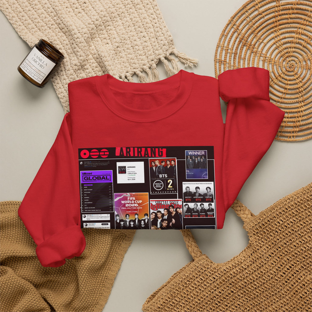 Collage Graphic Sweatshirt — BTS Moments Photo Montage Crewneck