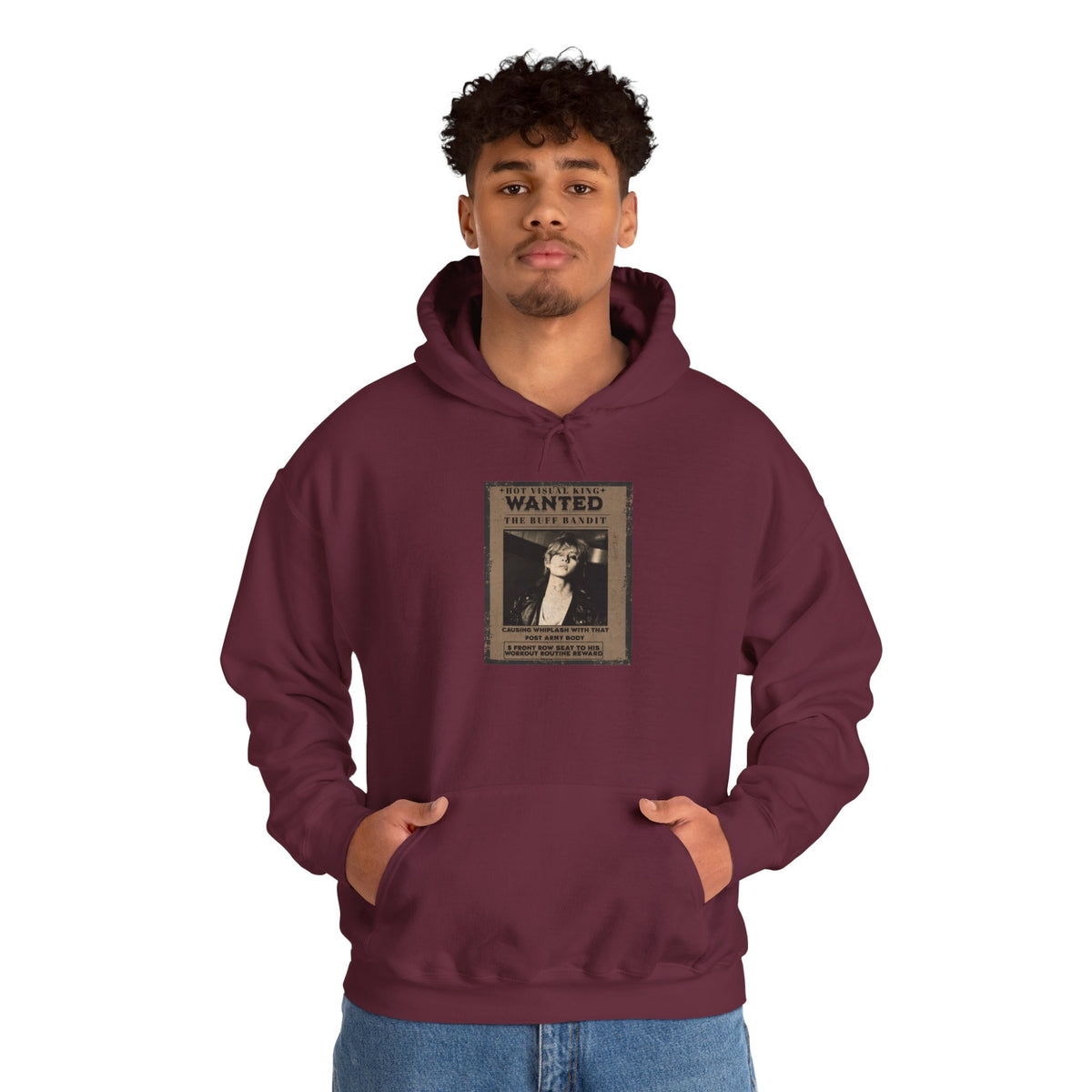 Vintage 'WANTED' Poster Hoodie — Retro V Design