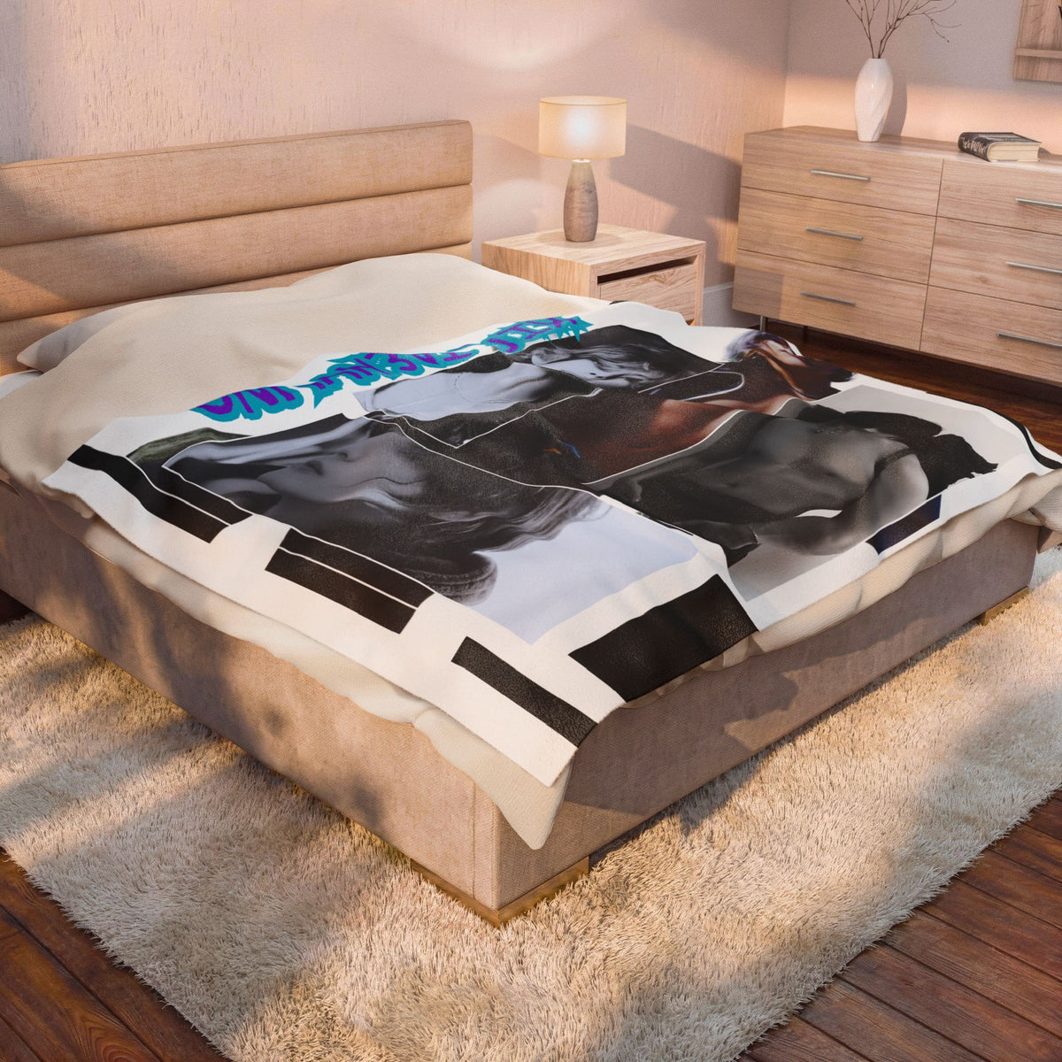 Velveteen Plush Blanket – KIM TAEHYUNG Photo Collage Soft Throw