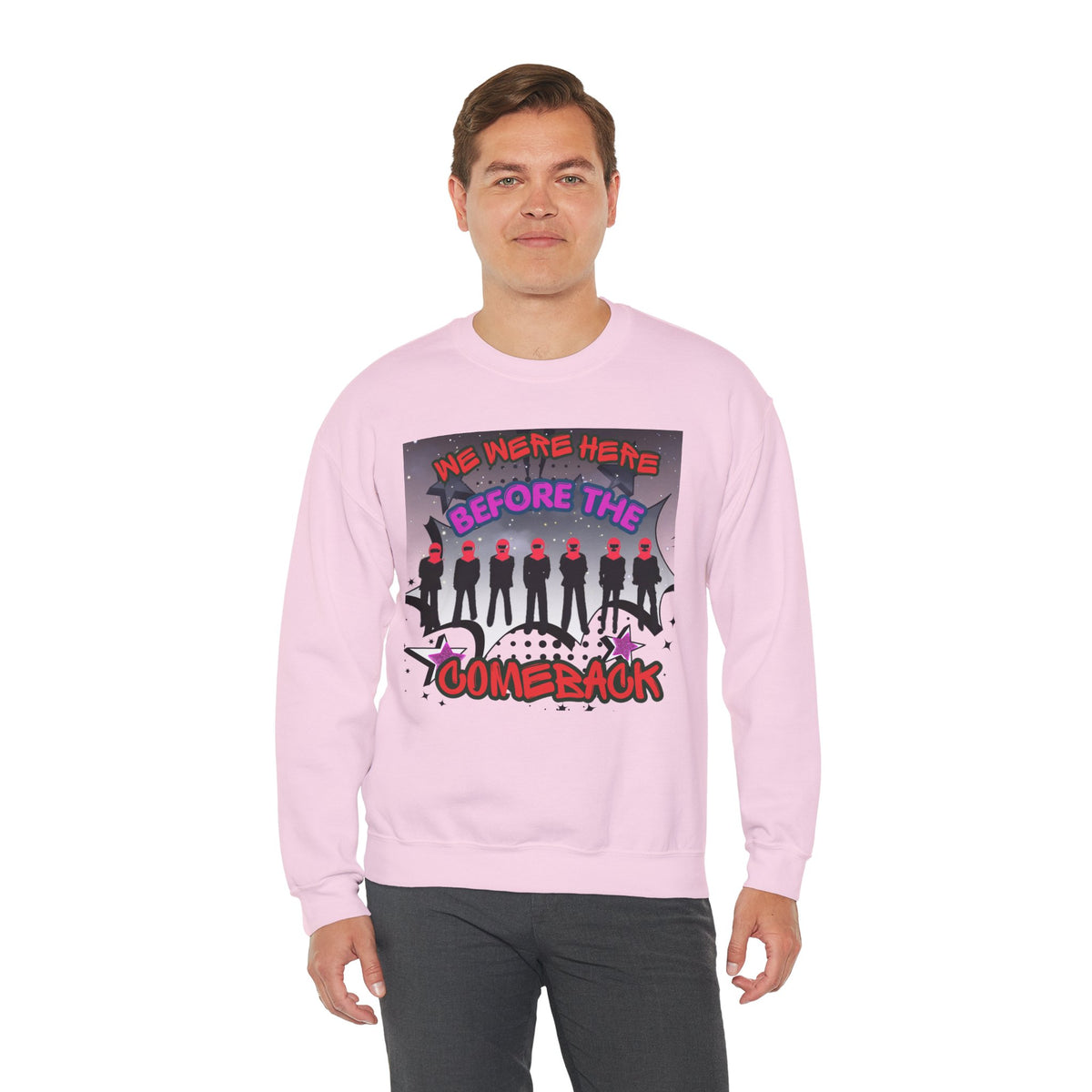 Crewneck Sweatshirt — BTS  the Comeback” Retro Pop Graphic