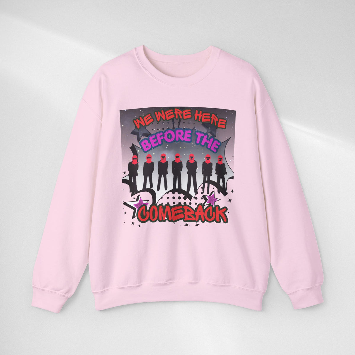 Crewneck Sweatshirt — BTS  the Comeback” Retro Pop Graphic