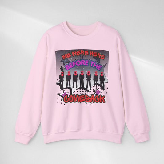 Crewneck Sweatshirt — BTS  the Comeback” Retro Pop Graphic
