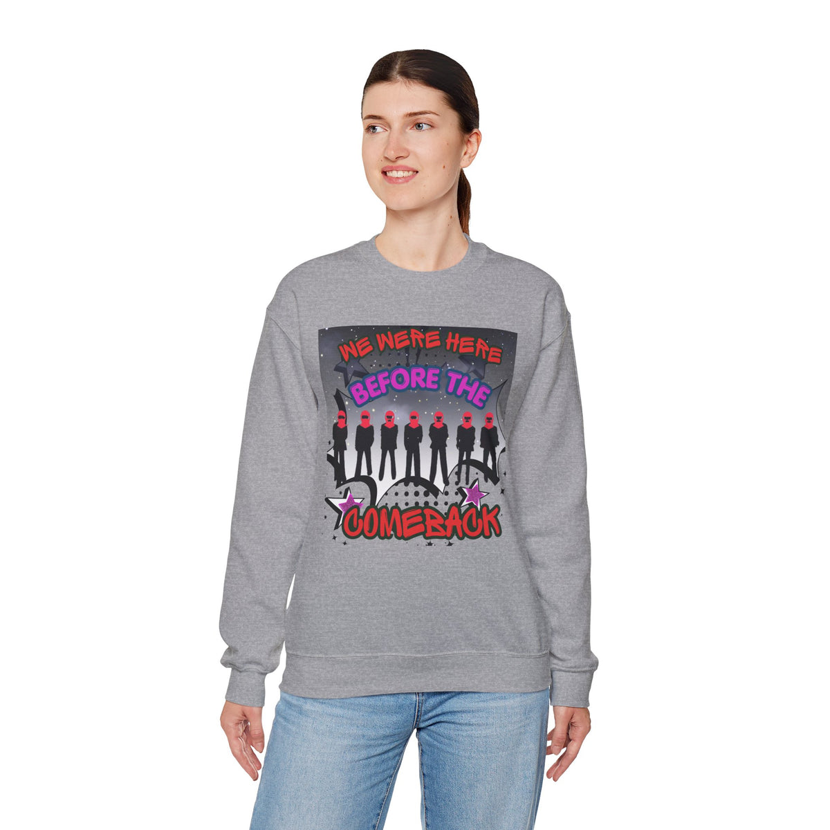 Crewneck Sweatshirt — BTS  the Comeback” Retro Pop Graphic