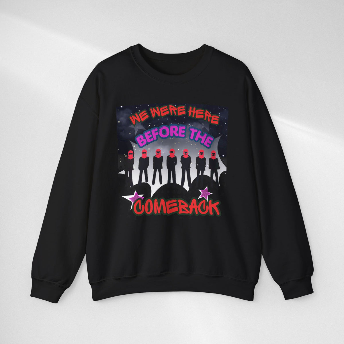 Crewneck Sweatshirt — BTS  the Comeback” Retro Pop Graphic