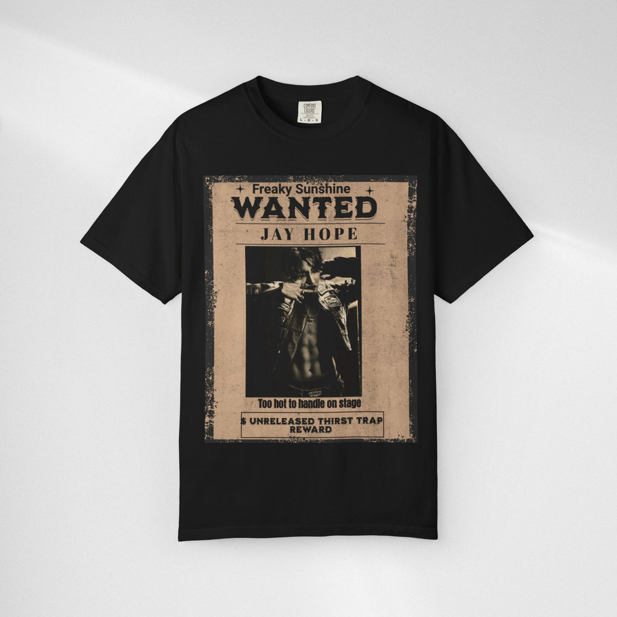 Wanted Poster Graphic T-Shirt — "Freaky Sunshine: Jay Hope" Vintage Style