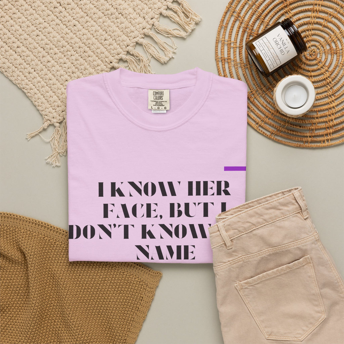 T-Shirt — “I Know Her Face, But I Don’t Know Her Name” Graphic Tee
