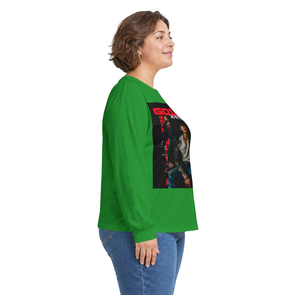 JK Golden Era Long Sleeve Tee — Retro Duo Portrait Graphic