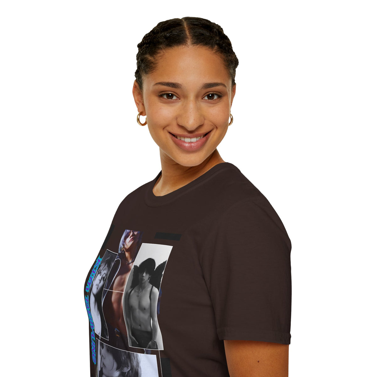 V Photo Collage Tee — Retro K-Pop Inspired Graphic T-Shirt