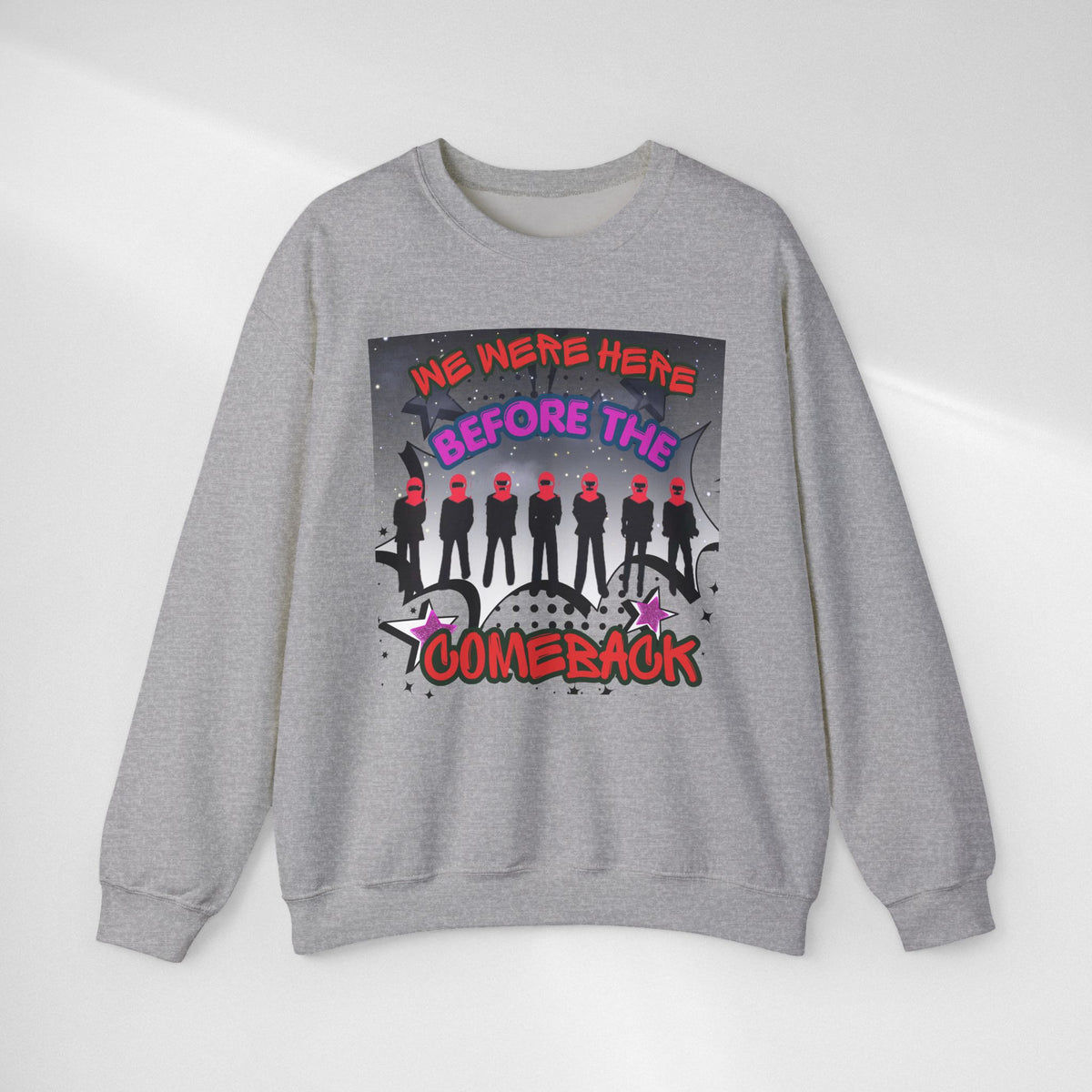 Crewneck Sweatshirt — BTS  the Comeback” Retro Pop Graphic