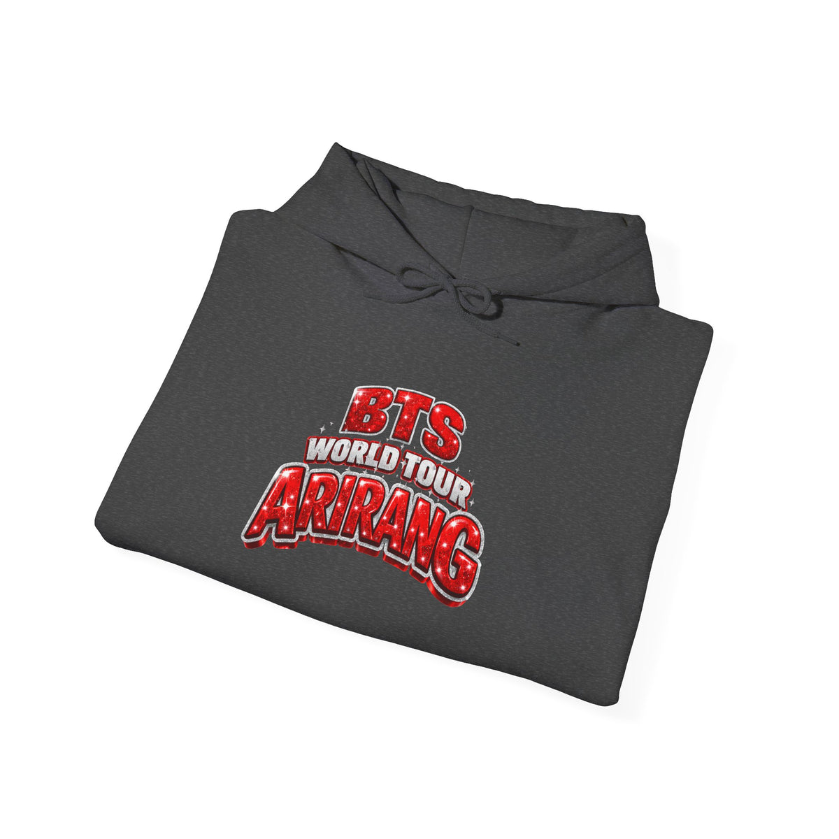 BTS Hoodie — "World Tour ARMY" Retro Red Graphic Pullover