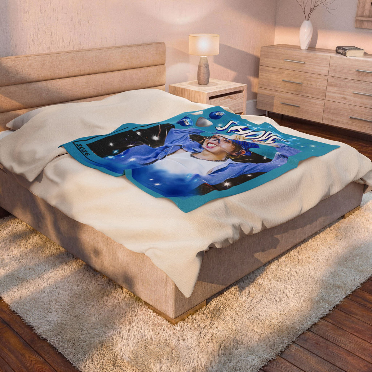J-Hope Velveteen Plush Blanket - K-Pop Fan Throw