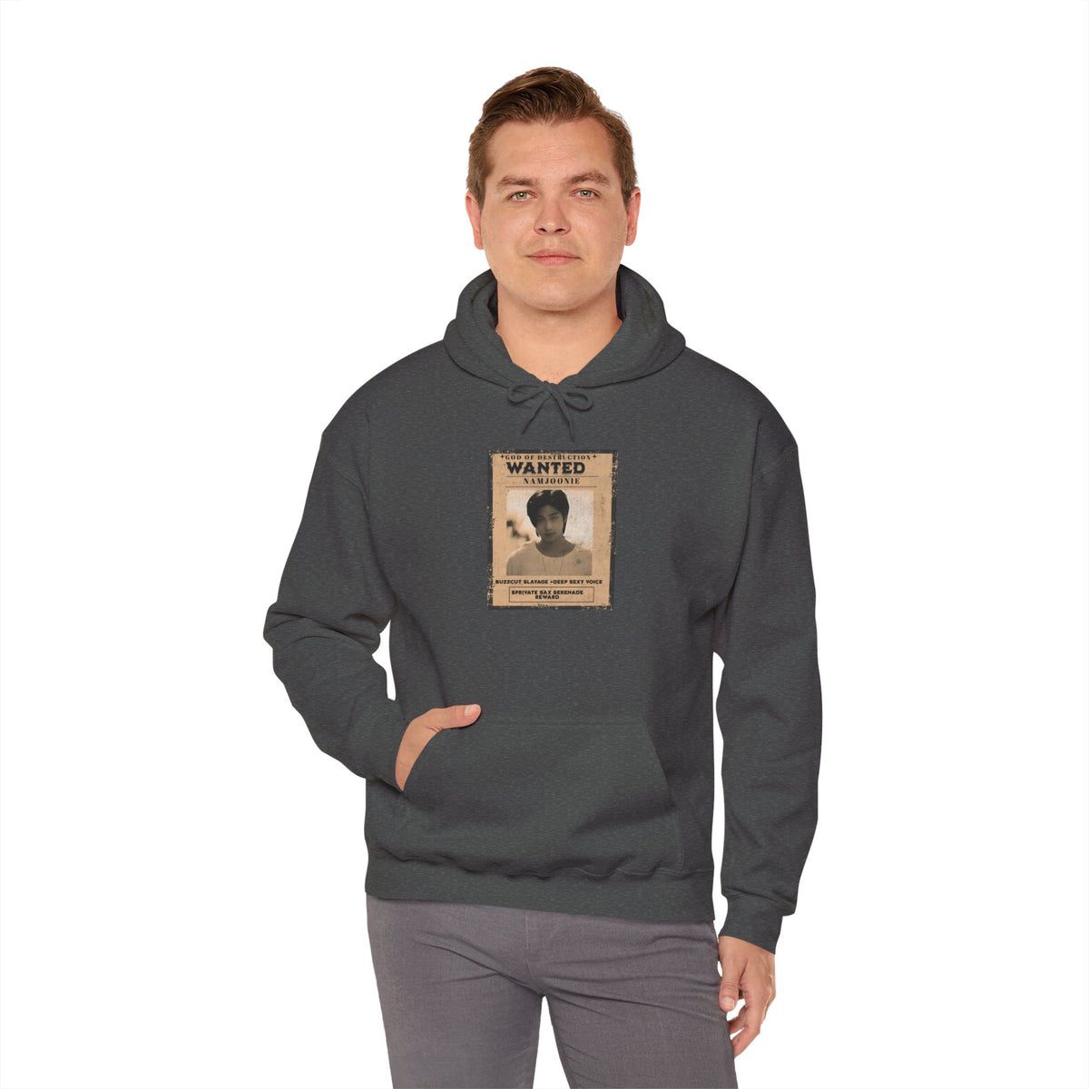 Wanted Namjoon Poster Hoodie — Vintage Photograph Graphic Sweatshirt